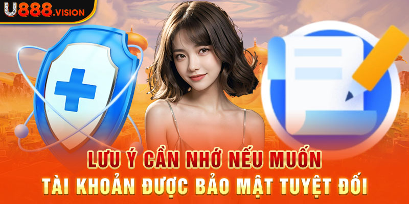 Lưu ý cần nhớ nếu muốn tài khoản được bảo mật tuyệt đối